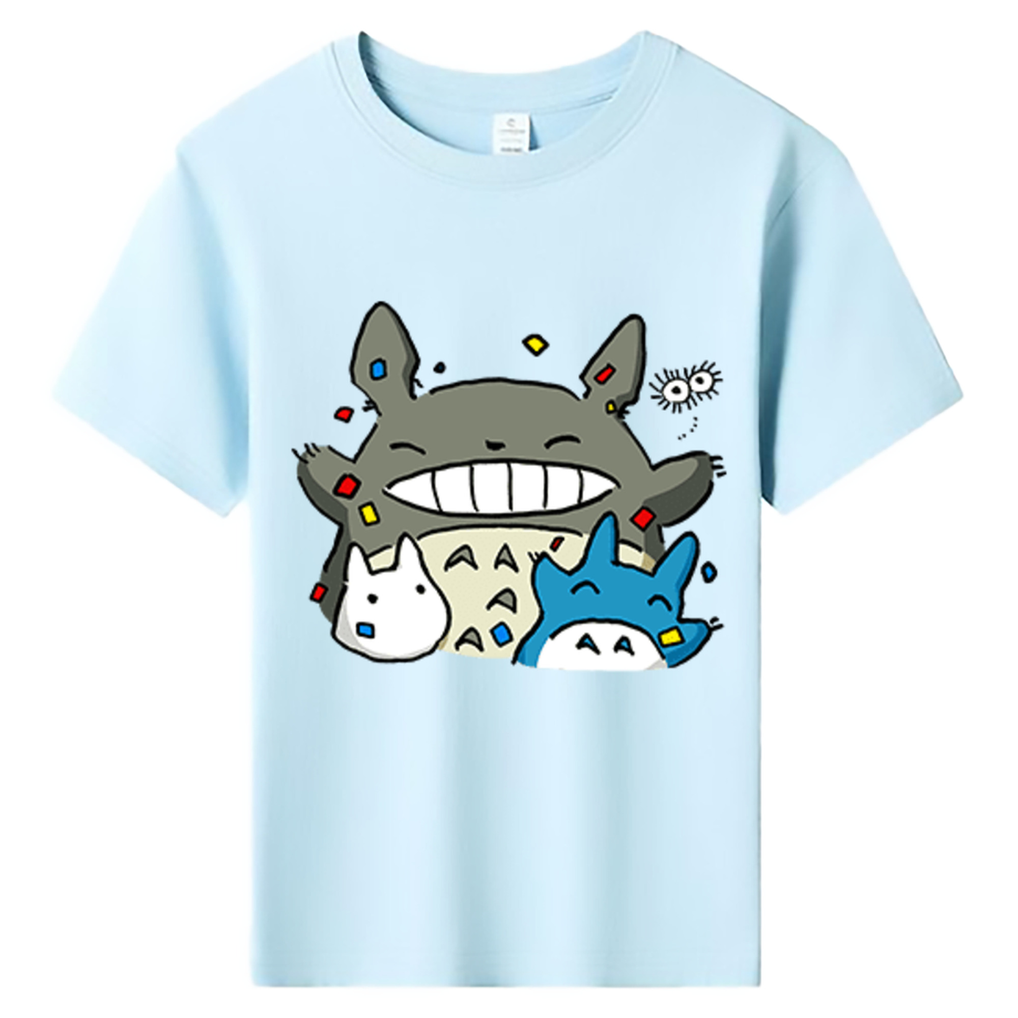（画像用） となりのトトロ 草壁メイ 草壁サツキ My Neighbor Totoro Satsuki Kusakabe Mei Kusakabe 綿100％キッズTシャツ（フロントプリント）